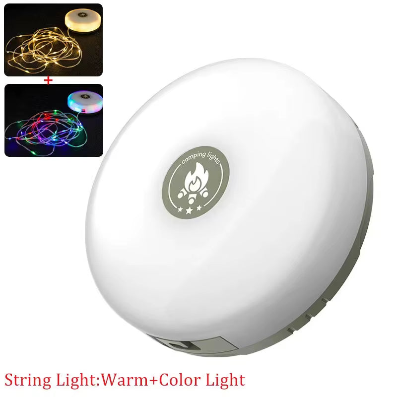 LED Camping Lamp Strip Atmosphere 10M Length Waterproof Recyclable Light Belt Outdoor Garden Decoration Lamp for Tent Room