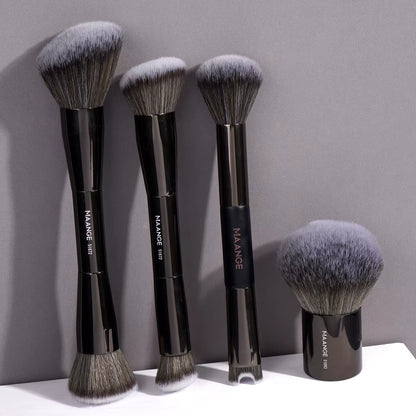 4Pcs High-End Makeup Brushes Set Dual-Head Foundation Brush Blush Contour Concealer Brush Nose Shadow Pro Brush for Gift