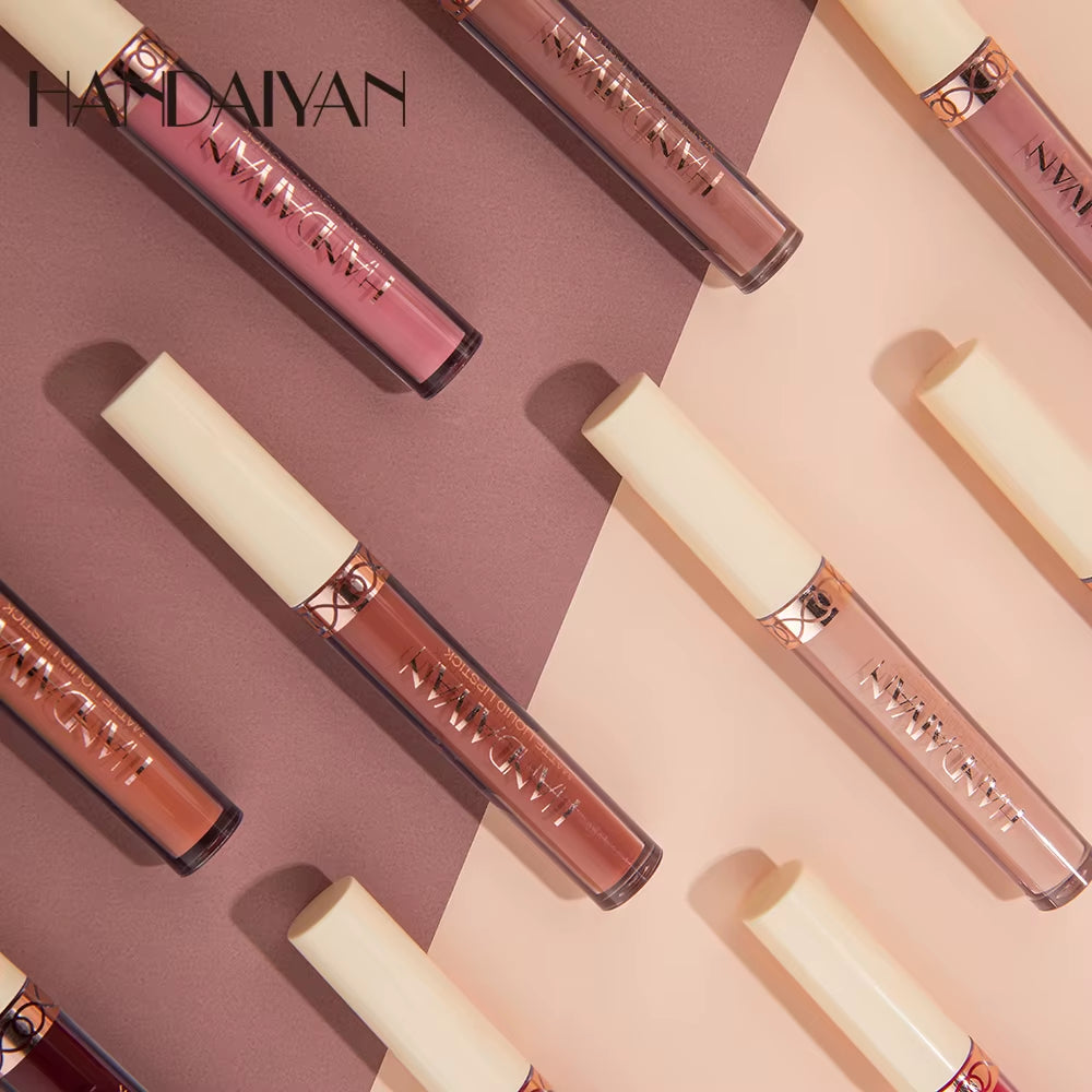 Matte Velvet 12-Color Lip Gloss Liquid Lipstick - Long-Lasting, Waterproof Lip Tint