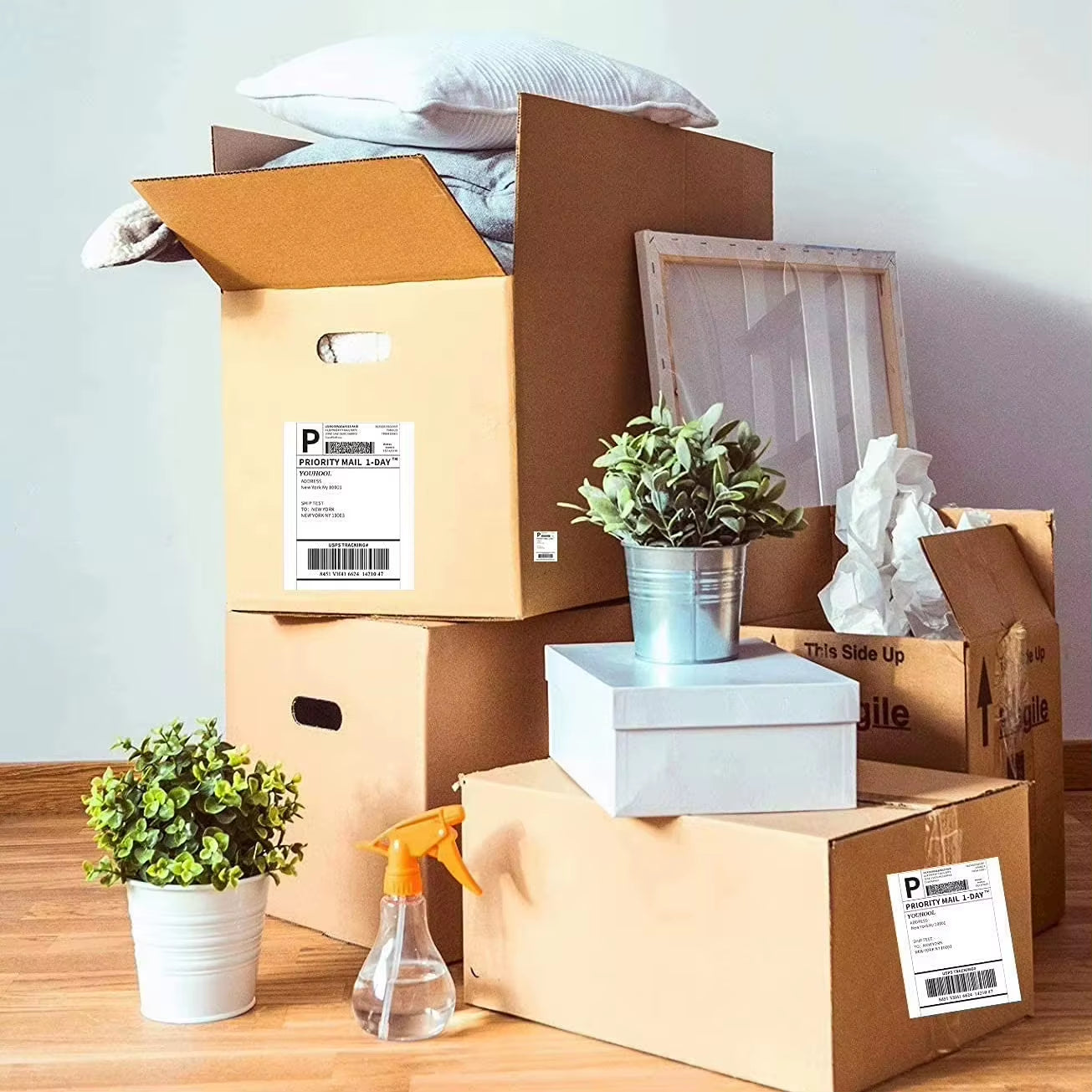 4X6 Inch 500Sheets Thermal Shipping Self-Adhesive Label Printer Shipping Labels Oil-Proof Labels All-Purpose Sticker Label Paper