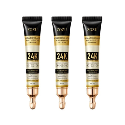 24Kgold Hyaluronic Acid Eye Cream Firming Fading Fine Lines Anti-Dark Circle Cream Hydrating Nourishing Eye Care