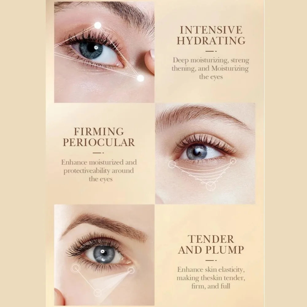 24Kgold Hyaluronic Acid Eye Cream Firming Fading Fine Lines Anti-Dark Circle Cream Hydrating Nourishing Eye Care