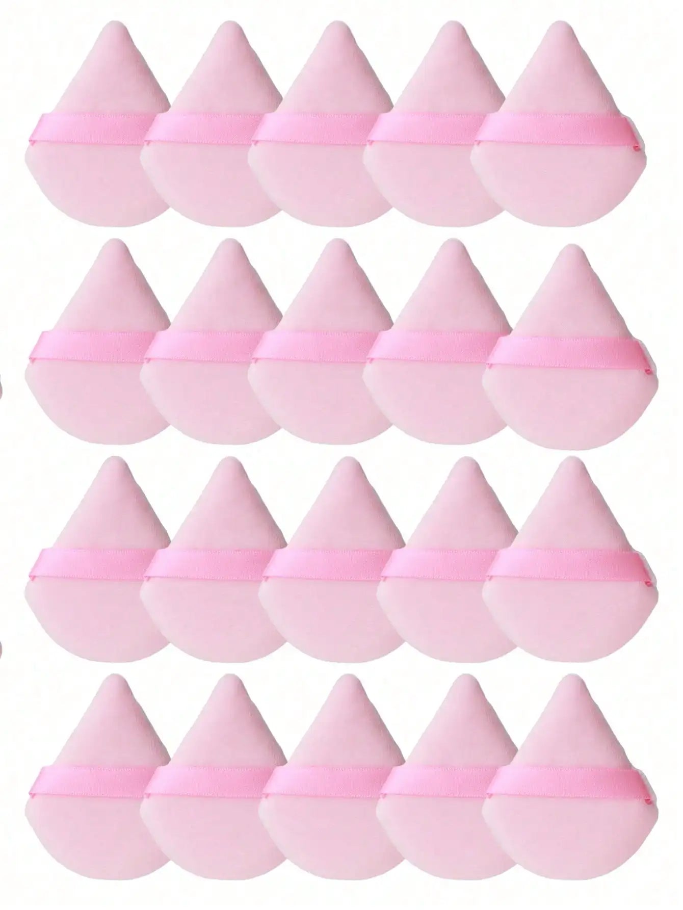 50Pcs/20Pcs/10Pcs/6Pcs Triangle Flocked Cosmetic Makeup Sponges, Soft & Fluffy, Suitable for Face & Body Powder Puffs