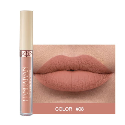 Matte Velvet 12-Color Lip Gloss Liquid Lipstick - Long-Lasting, Waterproof Lip Tint