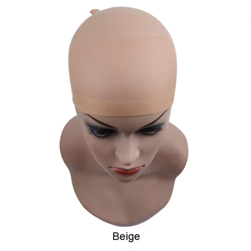 2 Pcs/ Pack Wig Caps Hair Nets Weave Hairnets Wig Nets Stretch Mesh Caps Stocking Caps for Making Wigs Free Size