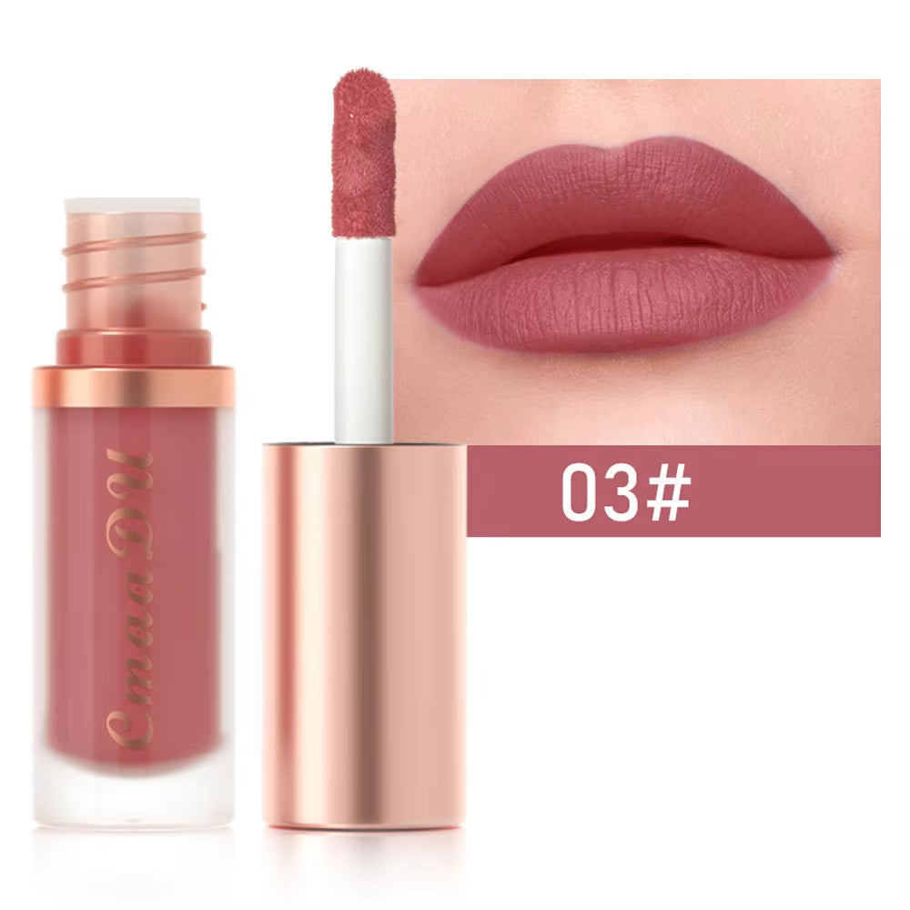 1Pcs Waterproof Matte Velvet Lip Glaze Moisturizing Long Lasting Non-Stick Cup Not Easy to Fade Lip Gloss Lipstick Makeup