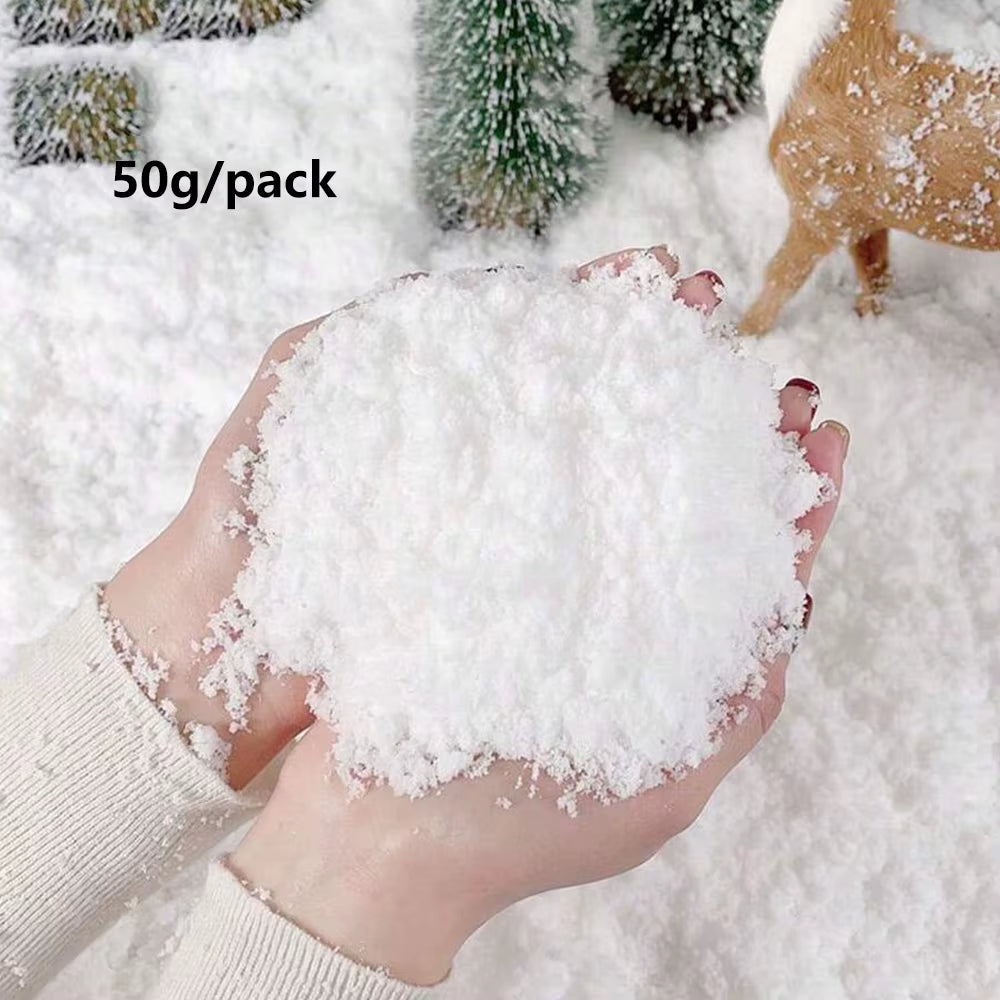 100G/50G Christmas Artificial Snowflake Powder Decoration Christmas Party Home Decor Fluffy Fake Snow Venue Supplies