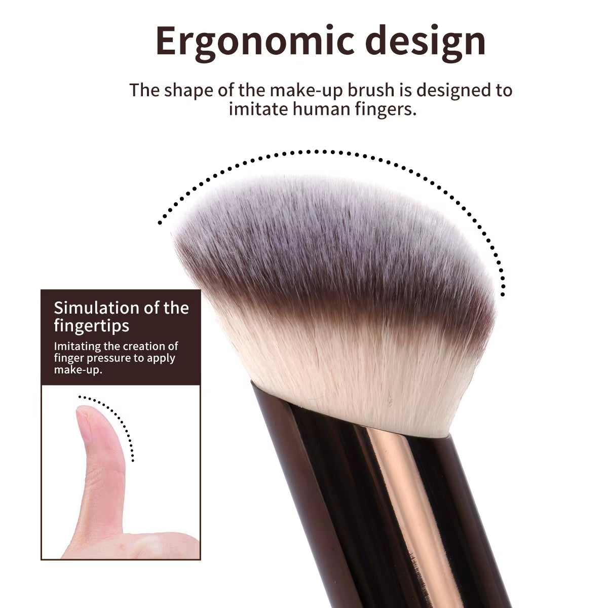 4PCS Makeup Brush Set Double Head Foundation Powder Contour Brush for Flawless Makeup Soft Fluffy Hair Makeup Tools