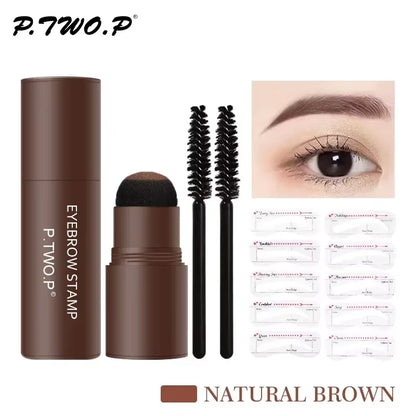 Complete Professional Eyebrow Powder Stamp Shaping Kit Makeup Brushes Eyebrow Paint Eyebrow Pencil Eye Brows Stencil