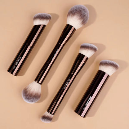 4PCS Makeup Brush Set Double Head Foundation Powder Contour Brush for Flawless Makeup Soft Fluffy Hair Makeup Tools