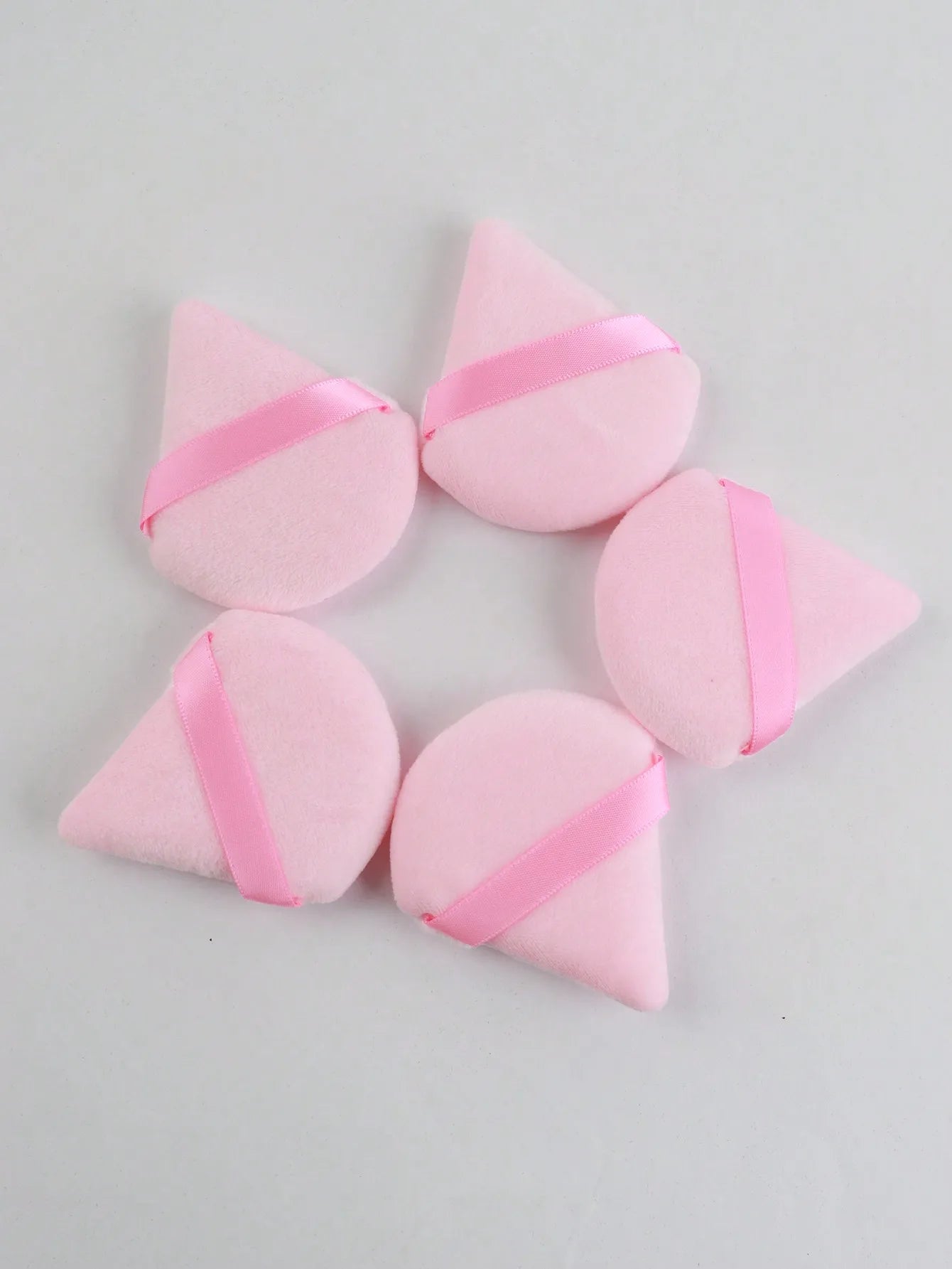 50Pcs/20Pcs/10Pcs/6Pcs Triangle Flocked Cosmetic Makeup Sponges, Soft & Fluffy, Suitable for Face & Body Powder Puffs