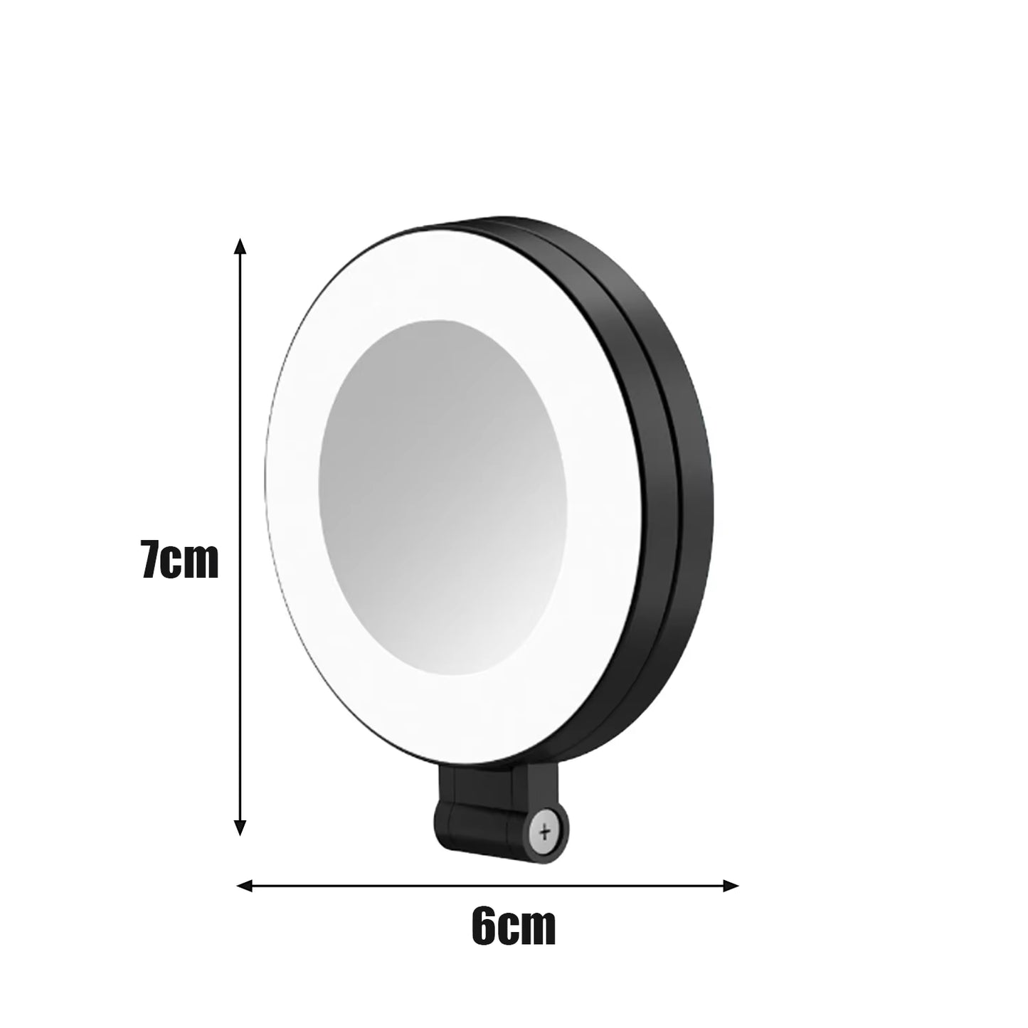 Magnetic Phone Selfie Lights Portable LED Cellphone Ring Light with Built-In Mirror 180° Foldable Phone Flashes for Magsafe