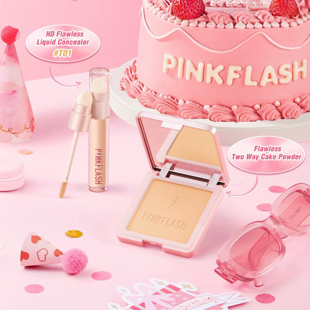 2 Anniversary Full Makeup Sets Waterproof Liquid Lipstick Face Concealer Eyeshadow Palette Mascara Eyebrow Cosmetics