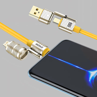 4-In-1 Kirsite Cable 240W Super Fast Charging Multiple Functions for Iphone8-16 Proma Ipad Notebook Tablet Mobile Phone Samsung