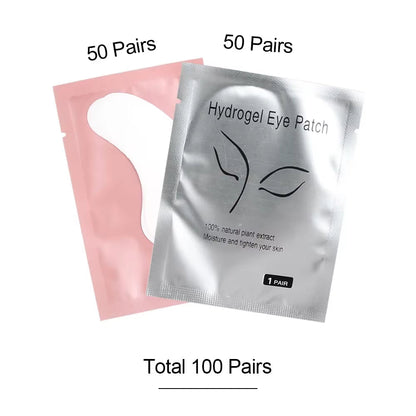 50/100Pairs Eyelashes for Eyelash Extensions Eye Pads Pillows Disposable Patch under Lash Tips Lint Free Sticker Wraps Makeup