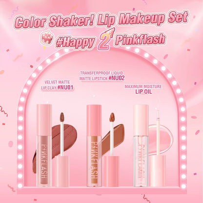 2 Anniversary Full Makeup Sets Waterproof Liquid Lipstick Face Concealer Eyeshadow Palette Mascara Eyebrow Cosmetics