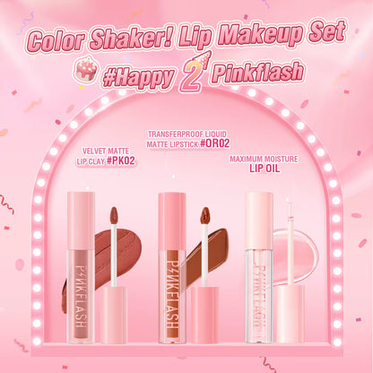 2 Anniversary Full Makeup Sets Waterproof Liquid Lipstick Face Concealer Eyeshadow Palette Mascara Eyebrow Cosmetics