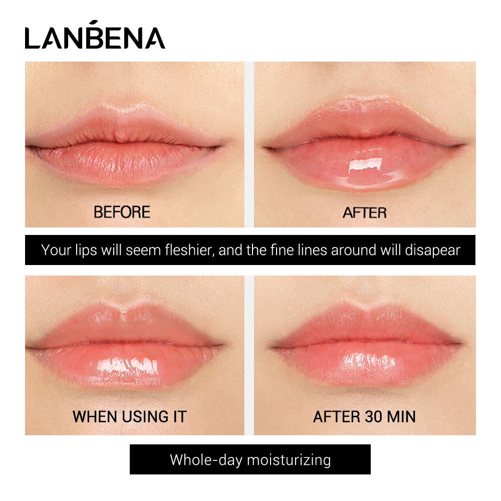 Lsoflavone Lip Care Serum Plumper Lip Gloss Repairing Moisturizing Liquid Reduce Fine Lines Increase Lip Elasticity 4ML