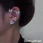 Korean Style Butterfly Ear Clips without Piercing for Women Sparkling Zircon Ear Cuff Clip Earrings Wedding Party Jewelry Gifts