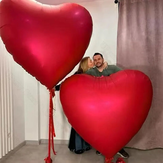 1/2Pcs Huge Heart Balloons 60Inch Large Red Heart Shaped Helium Balloons for Wedding Birthday Engagement Valentine'S Day Decor