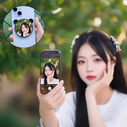 For Apple Magsafe Magnetic Phone Selfie Mirror Phone Back Camera Wide Angle Video Magnet Selfie Mirrors for Iphone 16 15 14 13