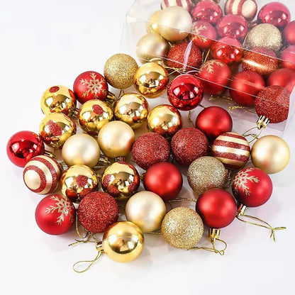 50Pcs/Box Christmas Balls Christmas Tree Ornaments Ball Xmas Hanging Tree Pendants Home Decor 2025 New Year Gift Noel Navidad