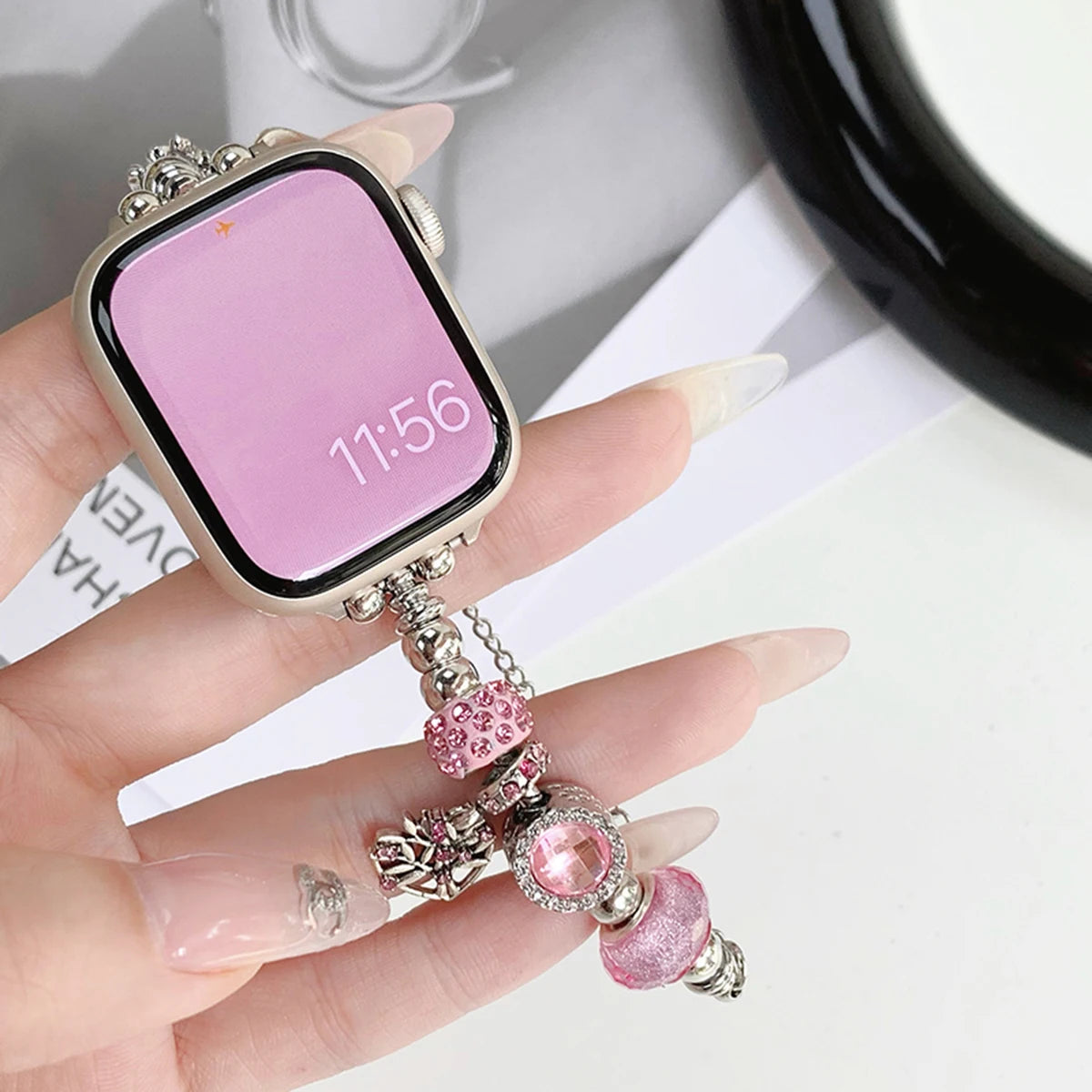 Jewelry Strap for  Watch 10 Band 46Mm 42Mm 41Mm 45Mm 44Mm 38/40Mm Women Bling Metal Bracelet Iwatch Series 9 8 7 6 SE Ultra