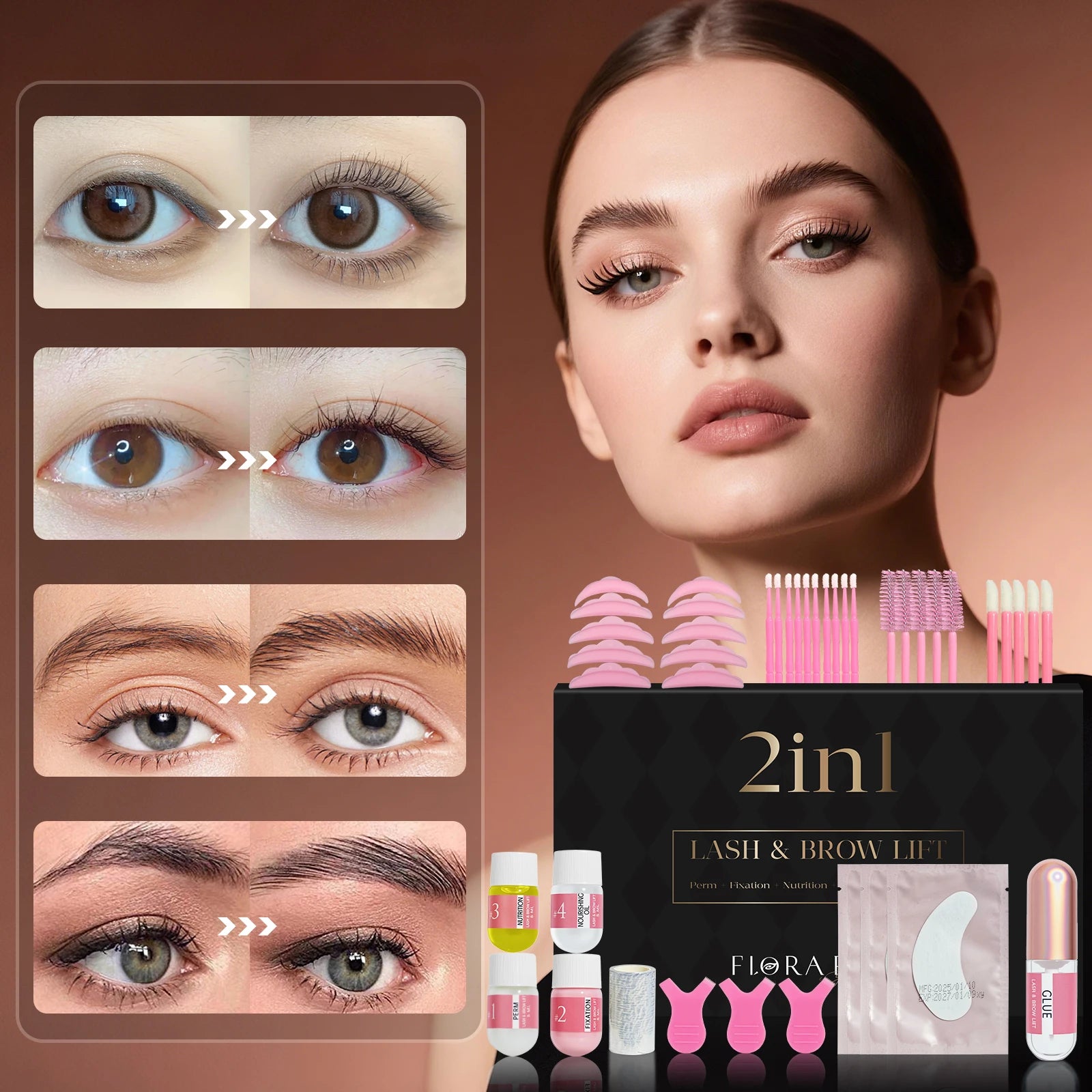Lash Lift Kit,Lash Lift,Professional Eyelash Perm Kit,Liquid Set,Semi-Permanent,Curling Perming,Wave Lift Extension Perm Set