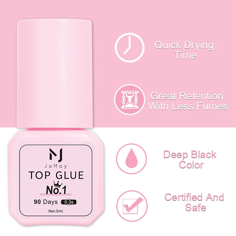 JOMAY Glue Eyelash Extensions Glue 0.3S Free Shipping 70DAYS Retention Volume Lash Adhesive Makeup Tools 5Ml Lash Glue