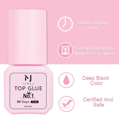 JOMAY Glue Eyelash Extensions Glue 0.3S Free Shipping 70DAYS Retention Volume Lash Adhesive Makeup Tools 5Ml Lash Glue