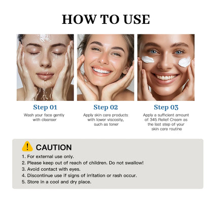 3 4 5 Relief Cream Address Blemishes Nourish the Skin and Provide Soothing Care Face Lifting Beauty Moisturizer Korean Cosmetics