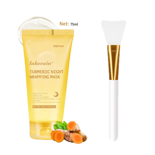 Kojic Acid Turmeric Overnight Wrapping Peel off Mask Nourishes Hydrolyzed Collagen Glowing Skin Skin Firmnes Korean Skincare
