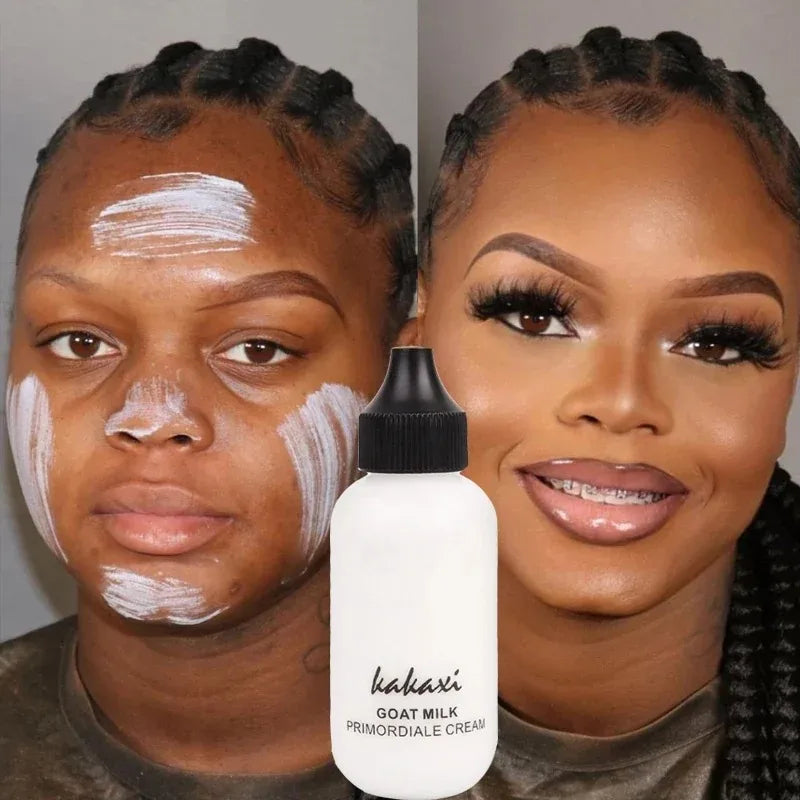 50Ml Goat Milk Liquid Foundation Cream Moisturize Oil-Control Matte Concealer Cosmetics Waterproof Cover Acne Base Cream Makeups