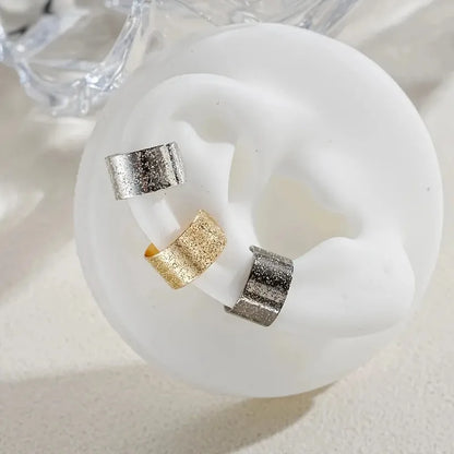 5/15 Pcs Set of Hollow Leaf Design Clip on Earrings, Zinc Alloy Jewelry Simple Punk Style Personality Female Ear Decor