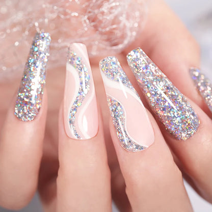 7Ml 6Pcs/Set Glitter Gel Nail Polish Vernis Semi Permanent Glitter Polish DIY Nail Art Soak off LED UV Gel