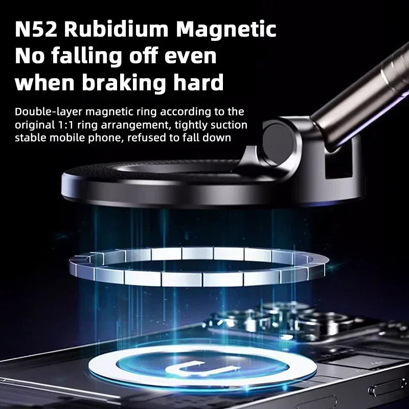 2025 Car Mount Vacuum Magnetic Holder 360° Adjustable Foldable Strong Suction Stand K007 for All Smartphones &Multiple Scenarios