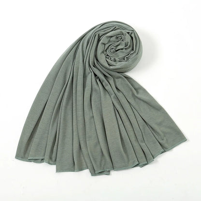 Hot Muslim Fashion Woman Soft Hijabs Scarf Shawl Plain Cotton Jersey Scarves Turban Women Long Shawls Head Wrap Headband Abaya