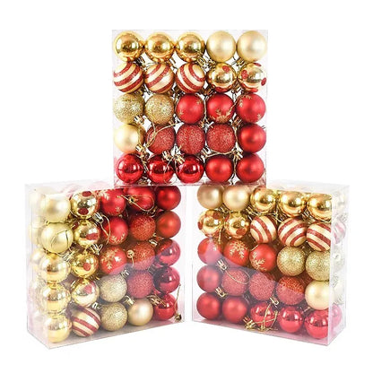 50Pcs/Box Christmas Balls Christmas Tree Ornaments Ball Xmas Hanging Tree Pendants Home Decor 2025 New Year Gift Noel Navidad