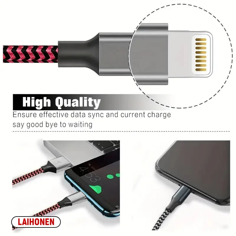 1M 2M 3M USB a to Lightning Mfi Certified Cable for Iphone 14 13 12 11 X XR Pro Max Fast Charging Cable Charger Data Wire Cord