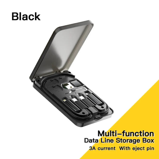 4 in 1 USB C to USB C Cable PD 60W Fast Charging Data Cord for Iphone Xiaomi Type C Micro Cable with Holder Storage Box