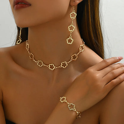 2/3/4Pcs Earrings Set Necklace Ring Bracelet Jewelry Set Bridal Wedding Banquet Accessories Fashionable Women Party Holiday Gift