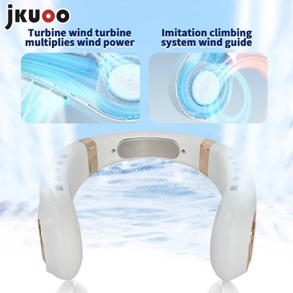 Portable Neck Fan - 5-Speed Soft Silicone - Campers/Hikers - Beach/Trek - Light Quiet - Cooler - Summer Offer
