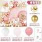 103Pcs Retro Pink White Gold Balloons Garland Arch Kit Birthday Party Decoration Kids Baby Shower Wedding Party Supplies Letax B