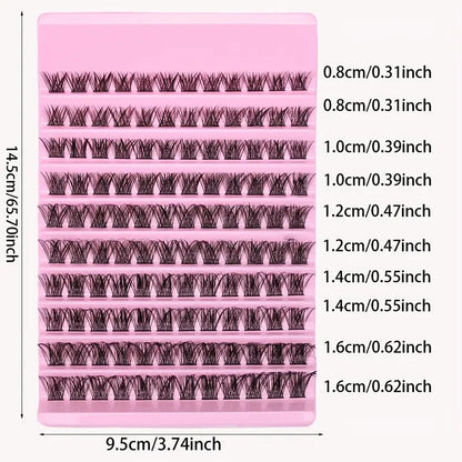 120Pcs Wispy Lash Clusters - Natural Look D Curl Individual Lashes, 8-16Mm Fluffy Extensions