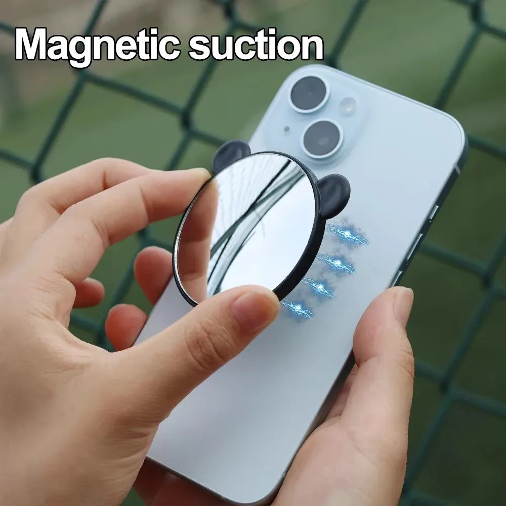 For Apple Magsafe Magnetic Phone Selfie Mirror Phone Back Camera Wide Angle Video Magnet Selfie Mirrors for Iphone 16 15 14 13
