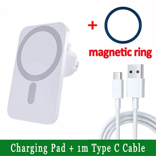 30W Magnetic Car Wireless Charger for Iphone 15 14 13 12 Pro Max Mini Macsafe Car Phone Holder Stand Mount Fast Charging Station