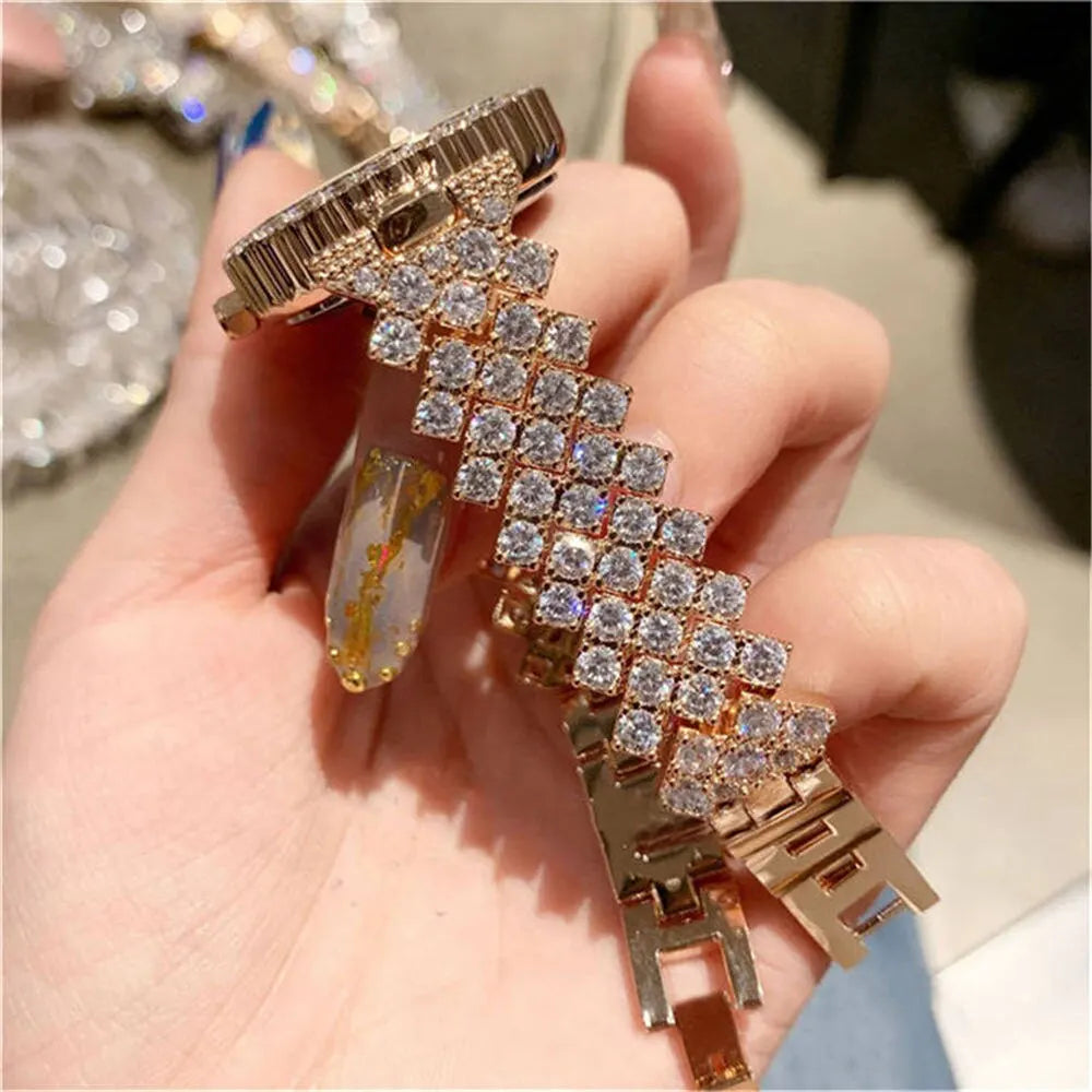Women Digital Watch Set FREE Bracelet Square LED Ladies Watch Alloy Student Girl Touch Fashion Electronic Women'S Watch