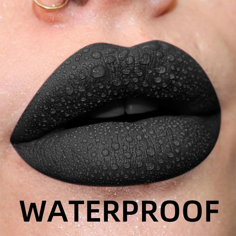 19 Colors Matte Velvet Lip Gloss Waterproof Liquid Lipstick Nude Black Lips Tint Makeup Lip Glaze Cosmetics Red Lip Stain Beauty