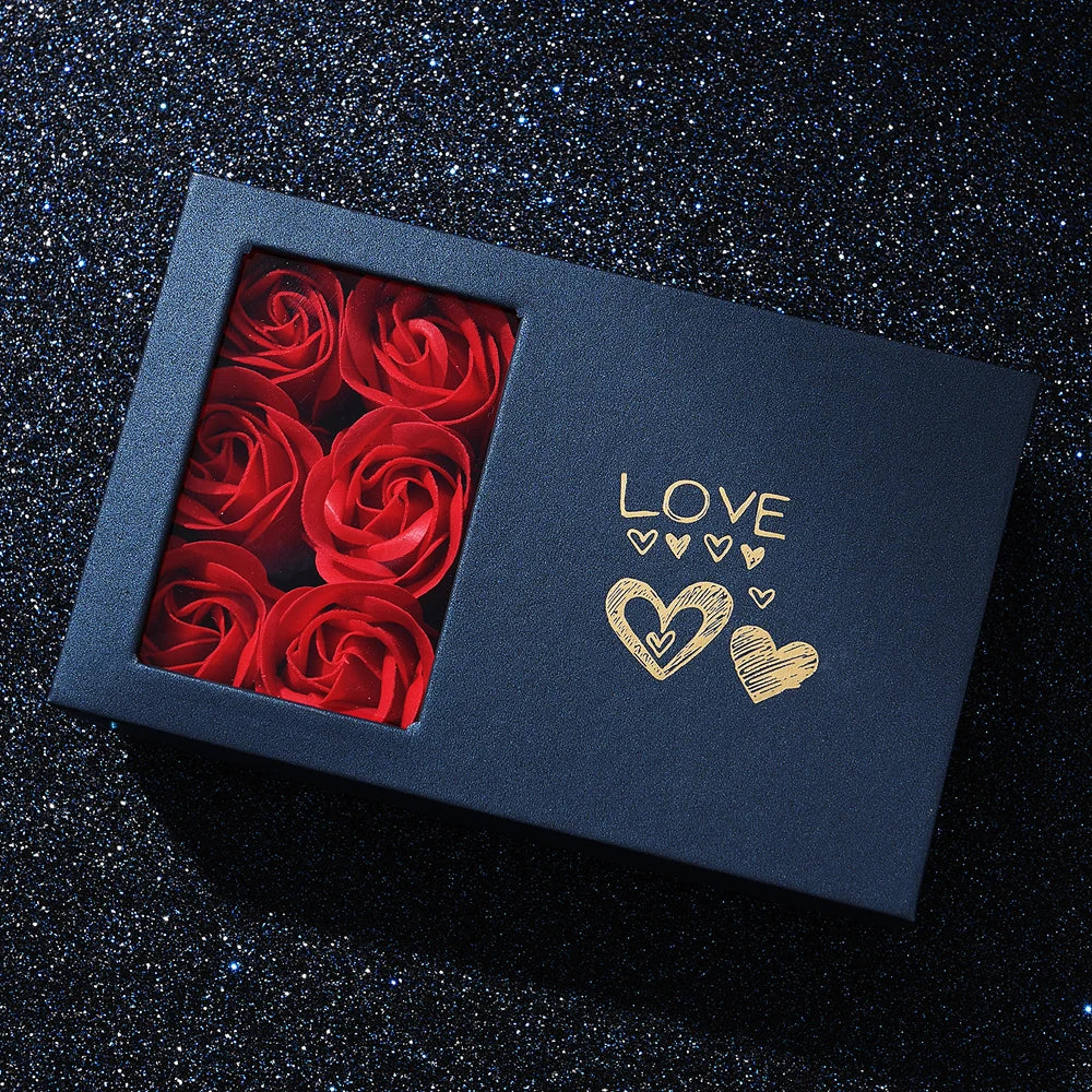 Fashion Luxury Women Gold Watch Bracelet Necklace 6Pcs Set Ladies Diamond Quartz Wristwatch Valentine'S Day Mother'S Day Gift