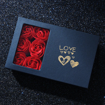 Fashion Luxury Women Gold Watch Bracelet Necklace 6Pcs Set Ladies Diamond Quartz Wristwatch Valentine'S Day Mother'S Day Gift